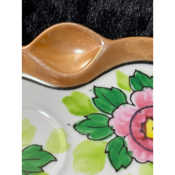 Vintage Hand-Painted Floral Ceramic Tea Cup & Saucer Set  Made In Japan - Picture 9 of 12